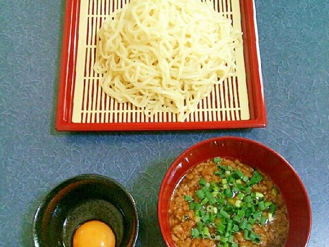 中華麺で☆納豆ざるラーメン